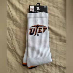 New UTEP University Of Texas El Paso Socks Size M 8-12